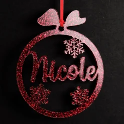 Personalised Snowflake Laser Cut Christmas Decoration Cheap