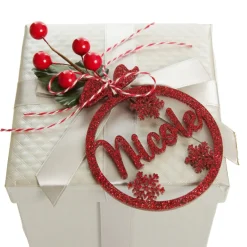 Personalised Snowflake Laser Cut Christmas Decoration Cheap