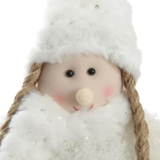 Personalised Standing White Girl Ornament with Timber Heart Outlet