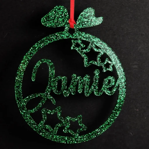 Personalised Stars Laser Cut Christmas Decoration Clearance