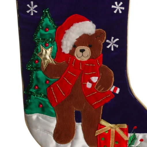 Personalised Teddy Bear Christmas Stocking Cheap