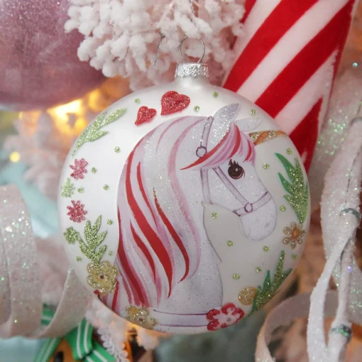 Personalised Unicorn Christmas Disc New