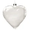 Personalised White Feather Glass Heart - In Loving Memory Hot
