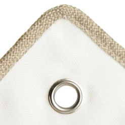Personalised White Linen Santa Sack Tag with Burlap Piping Online