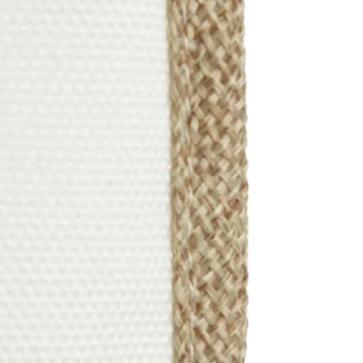 Personalised White Linen Santa Sack Tag with Burlap Piping Online