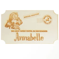 Personalised Wooden Christmas Eve Box with Express Delivery Plaque Store