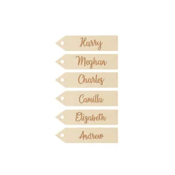 Personalised Wooden Etched Name Tags - Set of 6 Best Sale