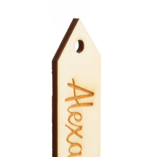 Personalised Wooden Etched Name Tags - Set of 6 Best Sale