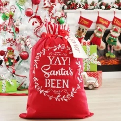 Personalised 'Yay Santas Been' Santa Sack Outlet