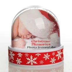 Photo Snow Dome - Red Snowflakes Clearance