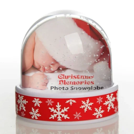 Photo Snow Dome - Red Snowflakes Clearance