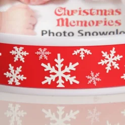 Photo Snow Dome - Red Snowflakes Clearance
