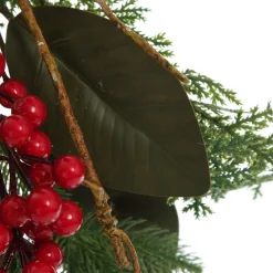 Pinecone and Red Berry Mixed Leaf Christmas Spray Store