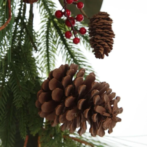 Pinecone and Red Berry Mixed Leaf Christmas Garland Store