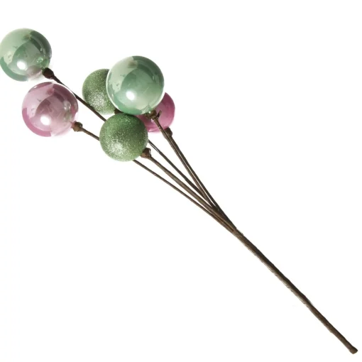 Pink and Mint Christmas Bauble Cluster Pick Best