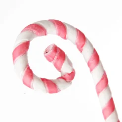 Pink and White Velvet Candy Cane Pick New
