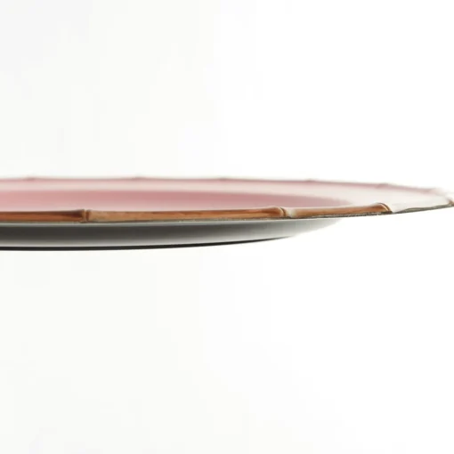 Pink Bamboo Look Charger Plate Fashion