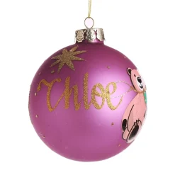 Pink Christmas Bear with Tree Bauble Sale