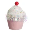 Pink Cupcake with Frosting and Sprinkles Christmas Tree Decoration Fashion