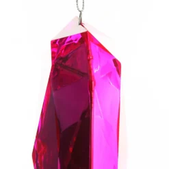 Pink Emerald Cut Gem Christmas Hanging Decoration Hot
