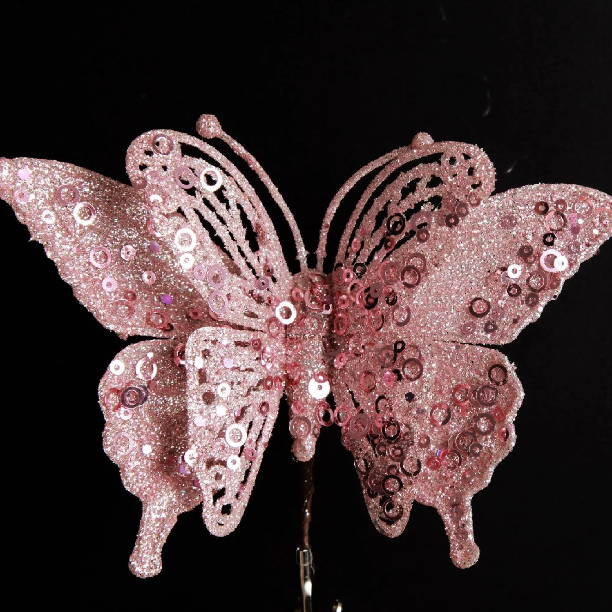 Pink Glitter and Sequin Butterfly Clip Clearance