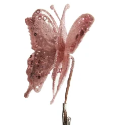 Pink Glitter and Sequin Butterfly Clip Clearance