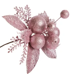 Pink Glitter Ball and Leaf Pick - Set of 2 Pink Glitter Ball And Leaf Pick - Set Of 2 Best
