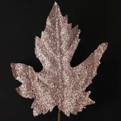 Pink Glitter Maple Leaf Spray Cheap