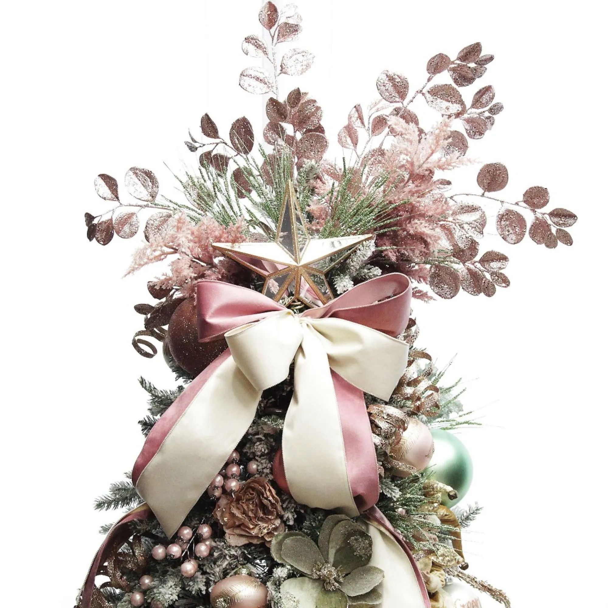 Pink Glitter Round Leaf Spray Flash Sale