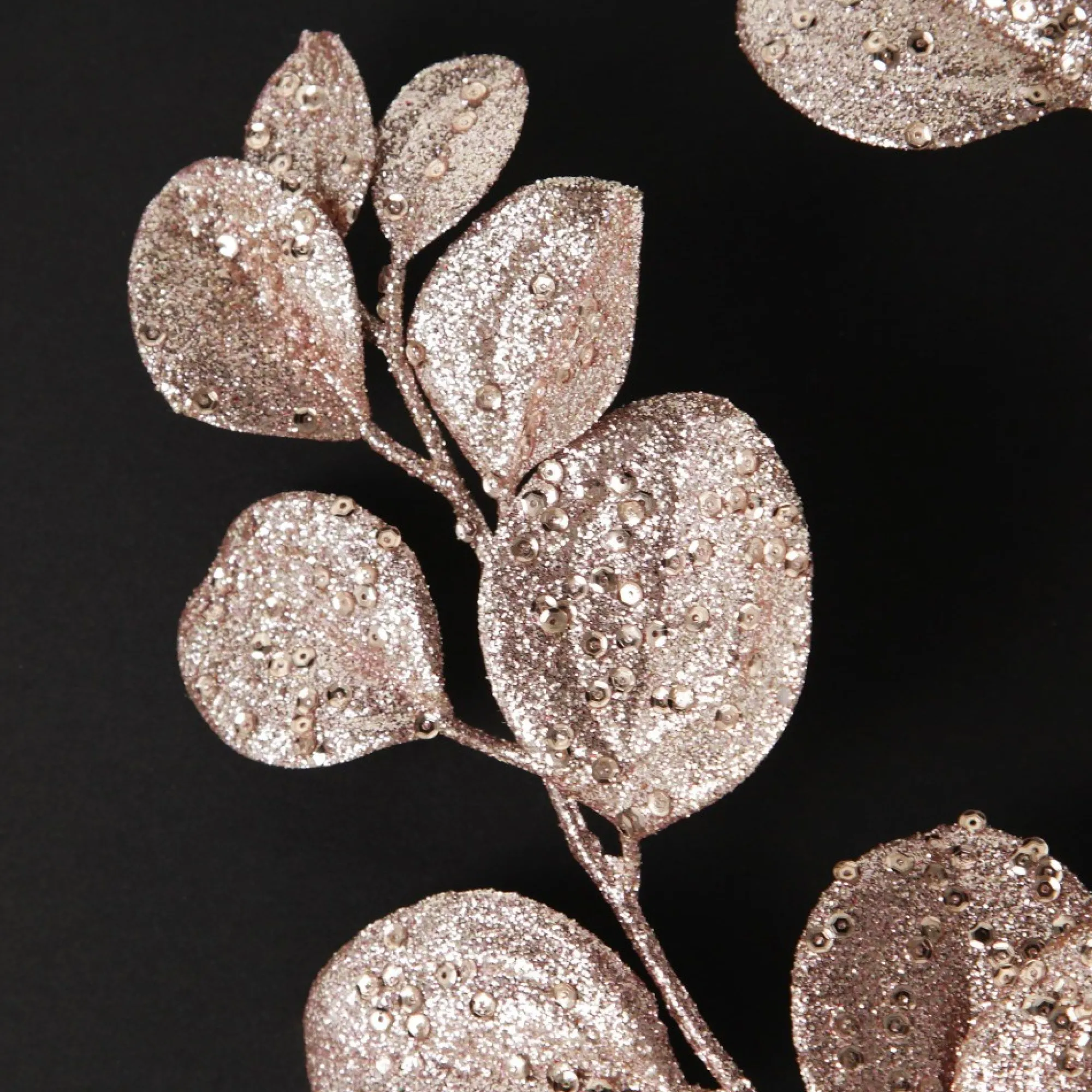 Pink Glitter Round Leaf Spray Flash Sale
