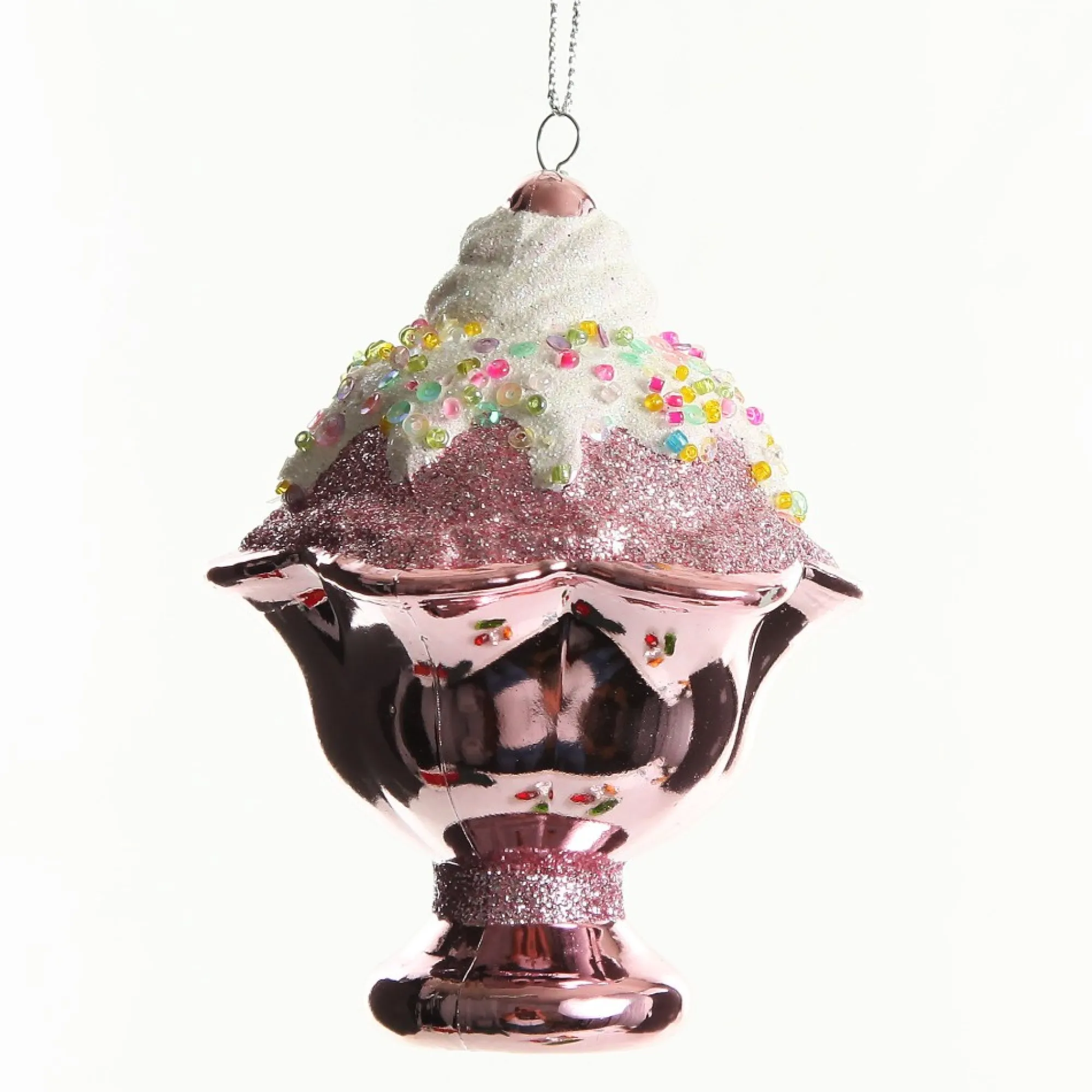Pink Ice Cream Sundae Hanging Christmas Decoration Best Sale