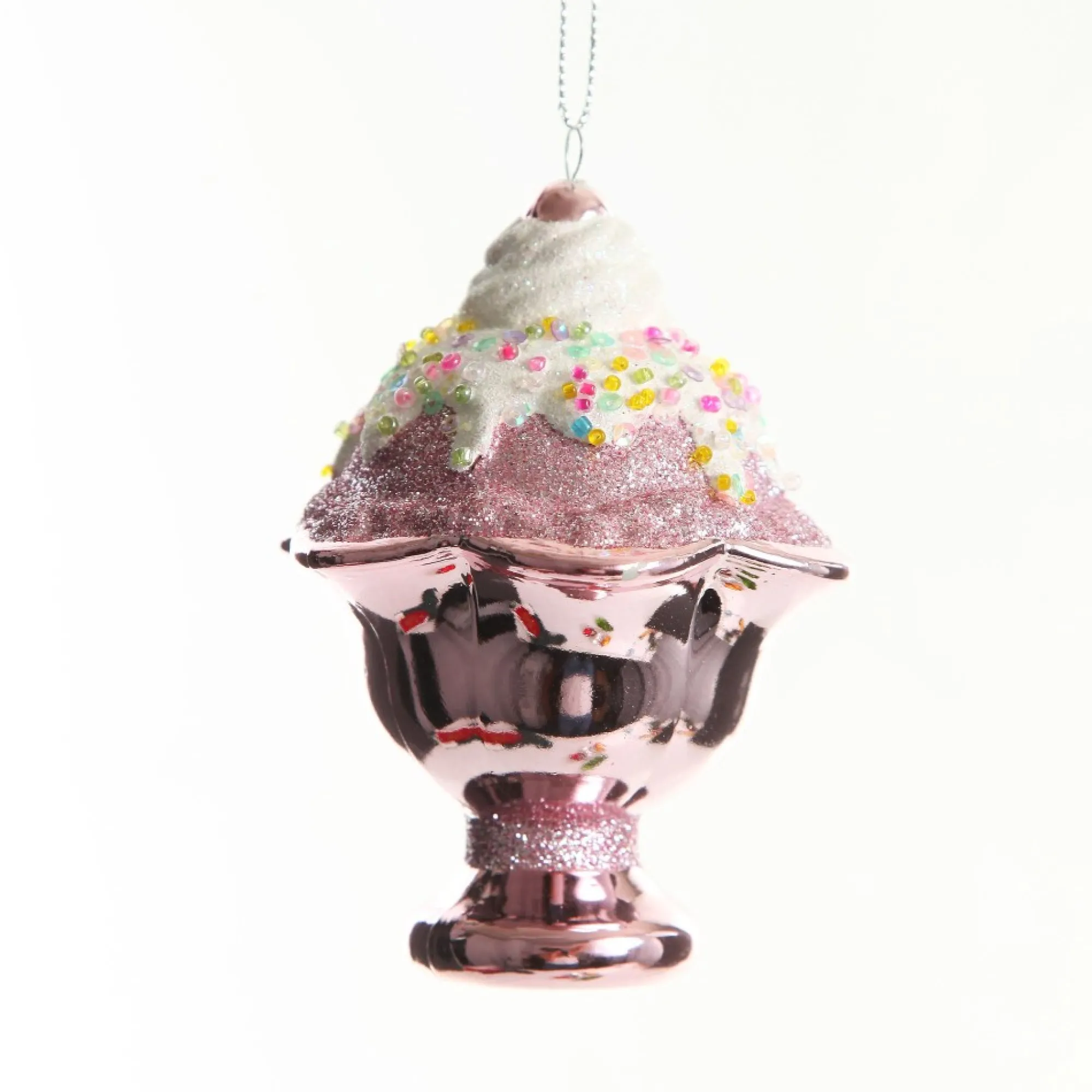 Pink Ice Cream Sundae Hanging Christmas Decoration Best Sale