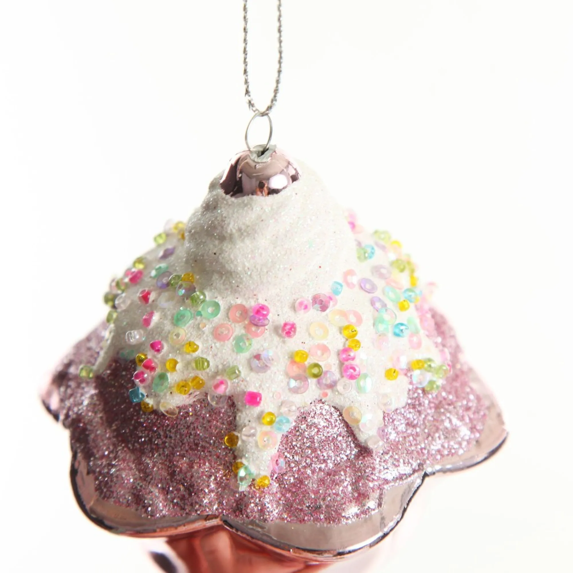 Pink Ice Cream Sundae Hanging Christmas Decoration Best Sale