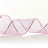 Pink Spider Mesh Wired Christmas Ribbon Garland Online