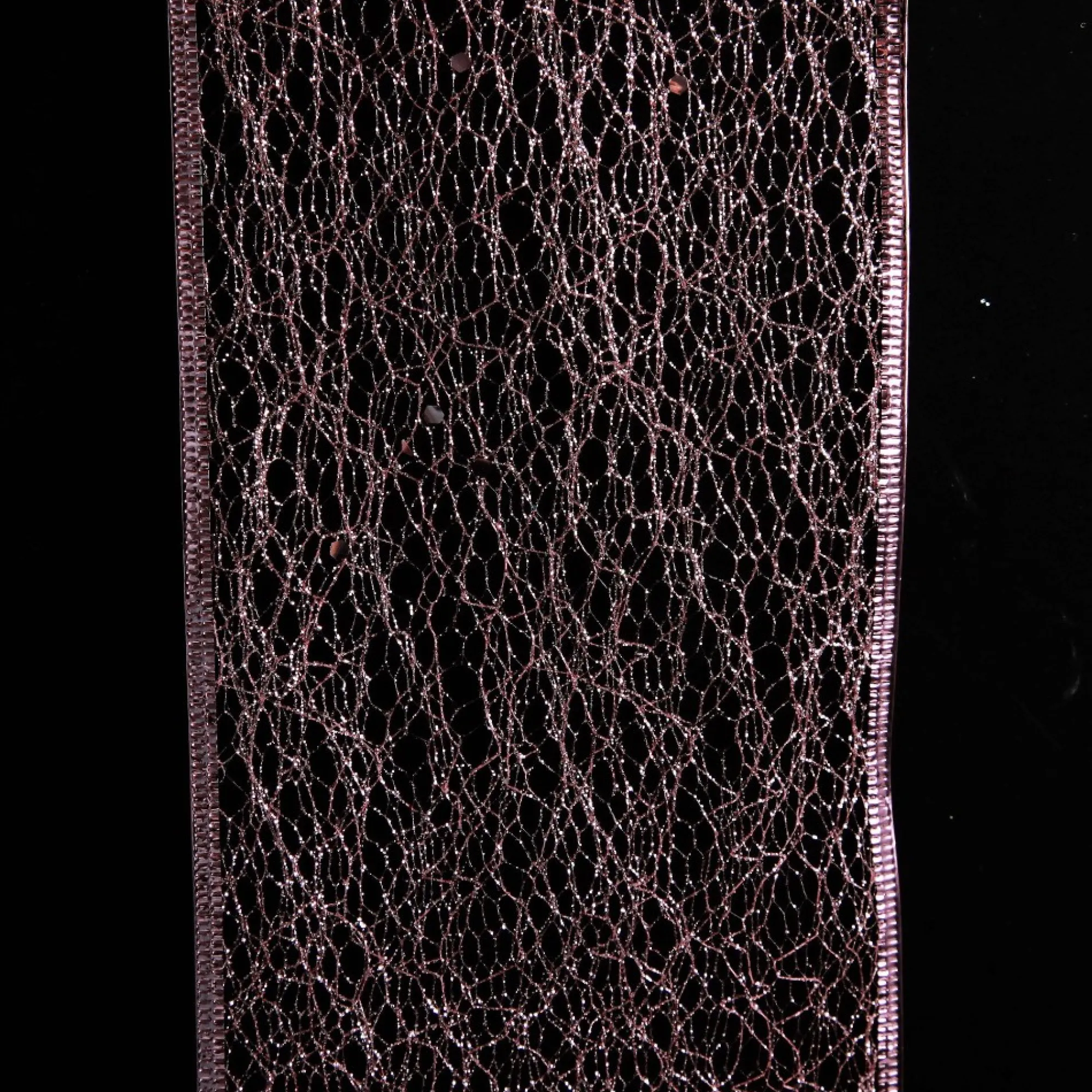 Pink Spider Mesh Wired Christmas Ribbon Garland Online