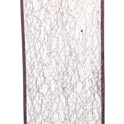 Pink Spider Mesh Wired Christmas Ribbon Garland Online