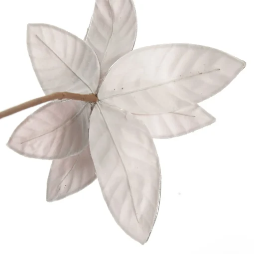 Pink Velvet Flower Stem with Silver Trim Hot
