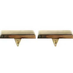 Plain Gold Christmas Stocking Hanger - Set of 2 Flash Sale