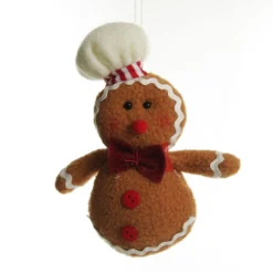 Plush Gingerbread with Chef Hat Tree Decoration Fashion