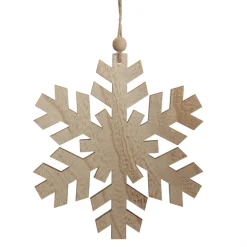 Plywood Snowflake Tree Decorations - Set of 2 Flash Sale