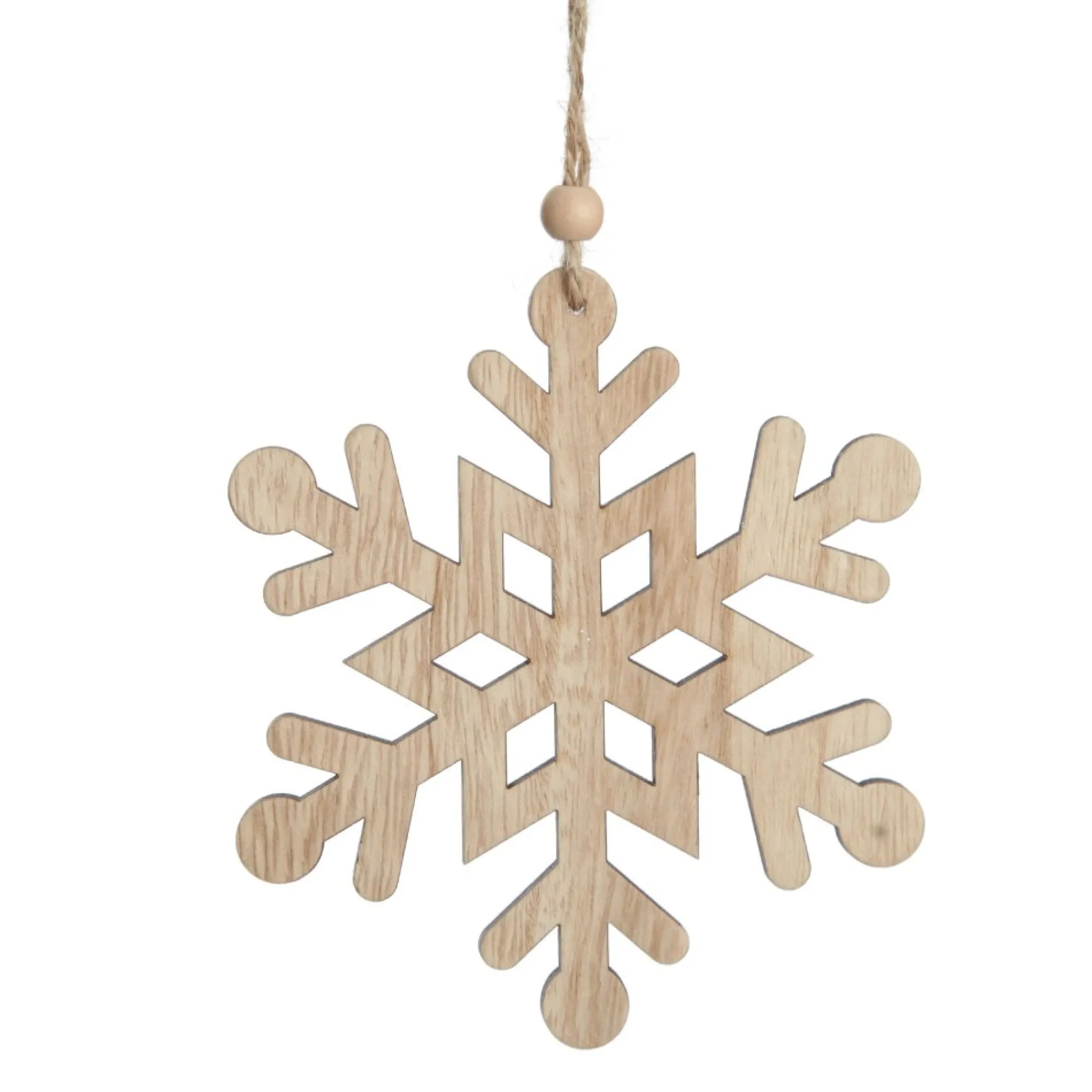 Plywood Snowflake Tree Decorations - Set of 2 Flash Sale