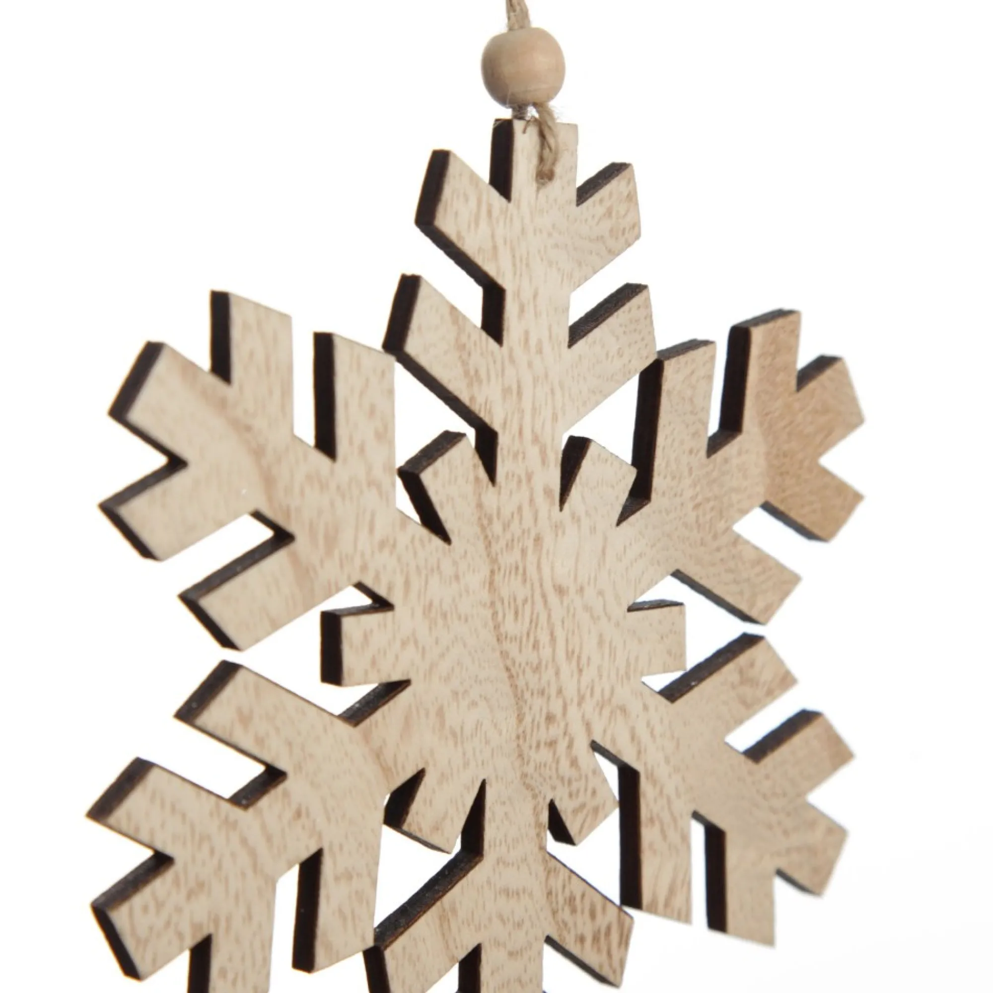 Plywood Snowflake Tree Decorations - Set of 2 Flash Sale