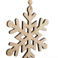 Plywood Snowflake Tree Decorations - Set of 2 Flash Sale