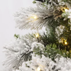 Pre-lit Snow Flocked Fir Christmas Tree Hot