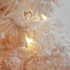 Pre-lit Snow Flocked Pink Fir Christmas Tree Outlet
