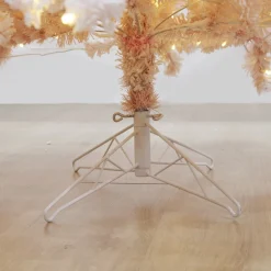 Pre-lit Snow Flocked Pink Fir Christmas Tree Outlet