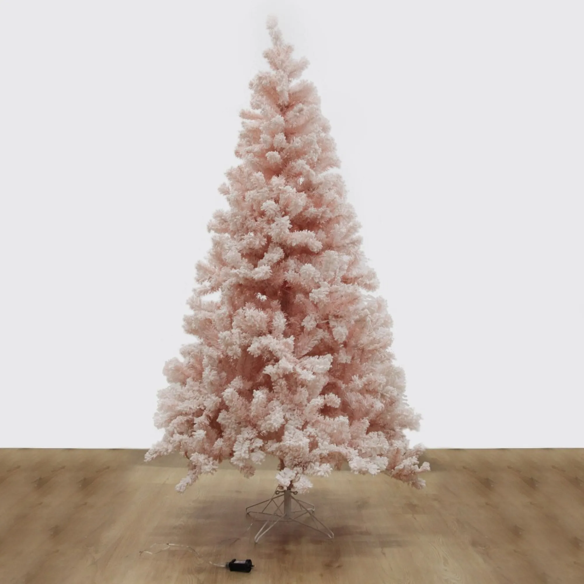 Pre-lit Snow Flocked Pink Fir Christmas Tree Outlet