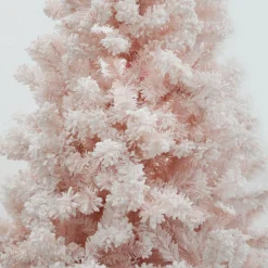 Pre-lit Snow Flocked Pink Fir Christmas Tree Outlet