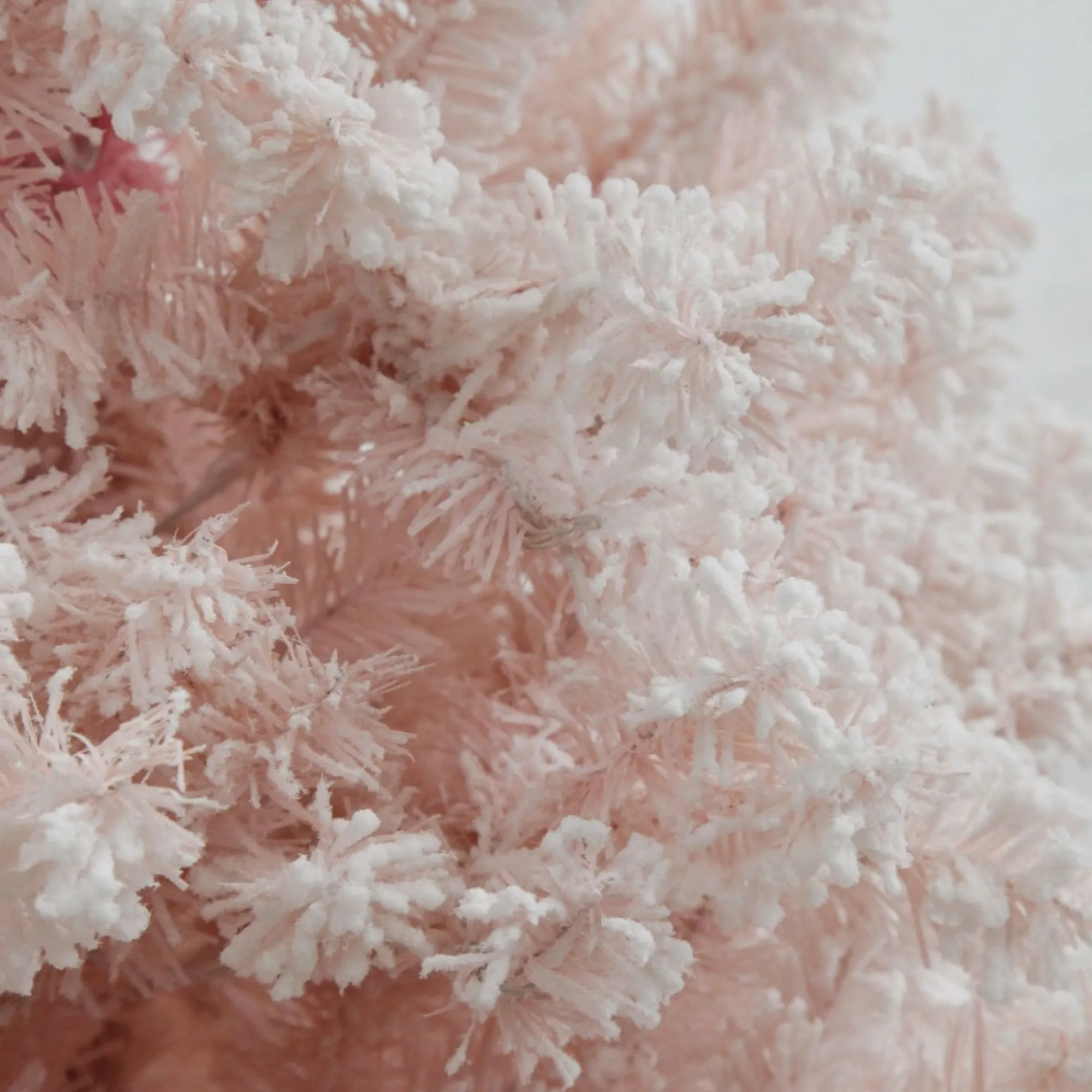 Pre-lit Snow Flocked Pink Fir Christmas Tree Outlet
