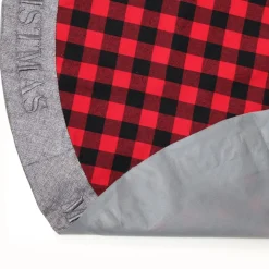 Red and Black Buffalo Check Christmas Tree Skirt Hot